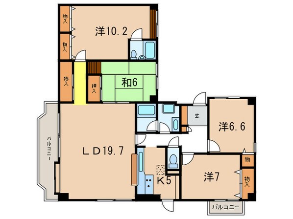 フォーシーズンズ芦屋の物件間取画像